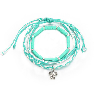 Tobilleras bohemias multicapa con forma de estrella de mar y Tortuga, sandalias de ganchillo descalzas, brazaletes en el tobillo, joyería de playa con cuerda de cera para <span class=keywords><strong>pie</strong></span> - Product Image 3