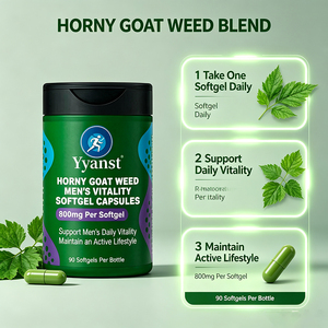 Extrait de Horny Goat Weed en gélules molles 800mg 90 pièces Formule à base de plantes pour la vitalité quotidienne, pour un mode de vie actif et le bien-être général - Product Image 6