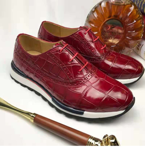 Nouveautés Chaussures décontractées pour hommes Chaussures de marque de luxe Hommes Personnaliser Chaussures en cuir de crocodile véritable Sneakers tendance pour hommes - Product Image 6