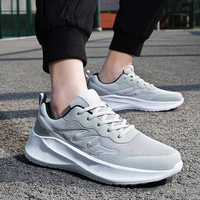 Vente en gros de chaussures décontractées de grande taille en maille respirante unisexe élégante usure quotidienne chaussures de marche légères à lacets