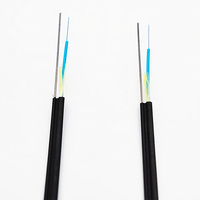 Câble de communication de chute de fibre optique FTTH 1 2 4 6 8 12 G657A G652D autoportant