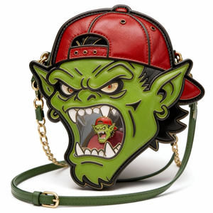 Sac à bandoulière Edgy Goblin Ita Bag Monstre 3D avec casquette de baseball, pochette transparente, style punk streetwear - Product Image 4