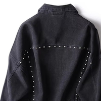 Veste en jean streetwear avec strass pour homme, veste en denim brodée personnalisée avec strass, veste de luxe artisanale pour homme