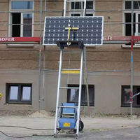 Fabricant de panneaux solaires en alun, plate-forme d'ascenseur à échelle 4 panneaux, palan de levage de toit