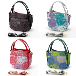 Patterned Hand-Held Shoulder Bag Detachable Chain Strap Durable Foldable Polyester Fiber + Synthetic Leather Handbag Zipper 3L+ - Product Image 1