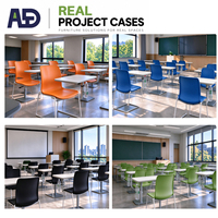 Chaise d'école ergonomique en PP avec base en métal durable pour la formation en classe