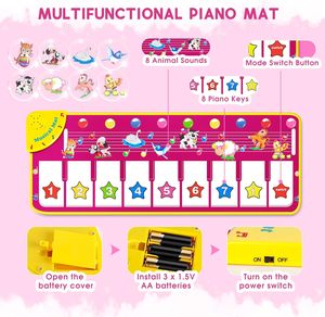Tappetino Pianoforte da Pavimento SANMERSEN, Giocattoli Musicali per Bambini, Tappetino da Gioco con Tastiera - Product Image 2