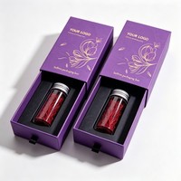 Boîte Cadeau de Luxe pour Safran en Gros, Emballage de Haute Qualité pour Bouteille de Safran, Boîte d'Emballage de Safran avec Encre de Soja