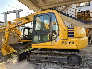 Kullanılan ucuz 6 ton mini hidrolik ekskavatör Komatsu PC60-7 paletli kazıcı ekskavatör