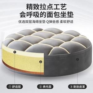 Fauteuil de salon en PU de grande taille avec roulettes, réglable en hauteur, pivotant, pour salons de beauté, salons de coiffure, usage domestique - Product Image 4