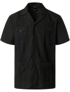 Camisa cubana para hombre de la fábrica Yiwu, camisa <span class=keywords><strong>guayabera</strong></span> blanca bordada <span class=keywords><strong>mexicana</strong></span>, camisa de manga corta para hombre - Product Image 5