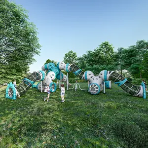וונדרלנד פארק חיצוני לילדים מתקני שעשועים מגלשות פלסטיק עיצוב מיוחד