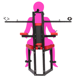 Chaise de punition BDSM BANSEY avec base pour dildo, en acier carbone, chaise de bondage, Panca sottomissione, menottes métalliques - Product Image 1