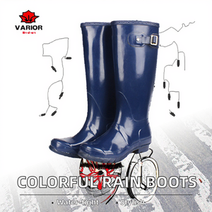 Botas de Lluvia Impermeables de Goma hasta la Rodilla para Mujer, Color Personalizado, Forro de Malla Tipo Caramelo, Zapatos de Agua Modernos para Otoño, Invierno y Verano - Product Image 2