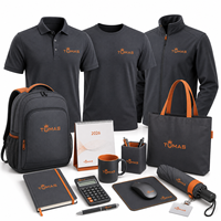 Pack de Marchandises pour Conférences avec Vêtements d'Équipe, Housse pour Ordinateur Portable, Tasse, Carnet, Lanière et Chargeur Sans Fil pour Événements Professionnels