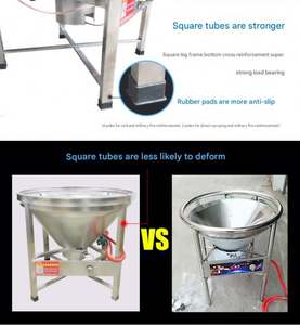Cuisinière à gaz commerciale haute pression en acier inoxydable pour cuisson à feu vif, idéale pour mijoter, faire bouillir et frire les ingrédients en grande quantité - Product Image 6