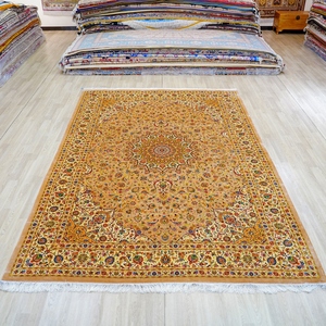 Tapis en soie floral fait main de luxe vintage Oman Oriental Persan Nain 250x350cm <span class=keywords><strong>à</strong></span> <span class=keywords><strong>vendre</strong></span> - Product Image 3