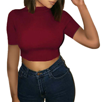 T-shirt Court Basique Sexy avec Logo Personnalisé, Haut Court Blanc pour Femme, Manches Courtes, Impression Personnalisée