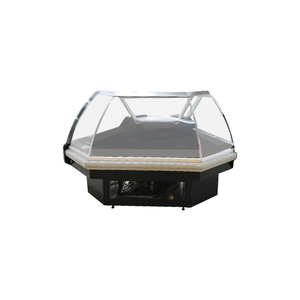 Supermercado esquina carne fresca mostrar nevera/comercial deli pantalla refrigerador carnicero pescado fresco del gabinete - Product Image 1