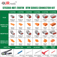 Kit d'outils de sertissage JRready ST6360 pour connecteurs Deutsch DTM, Nouvel outil de sertissage Deutsch et connecteurs à 2, 3, 4, 6, 8, 12 broches avec contact solide.