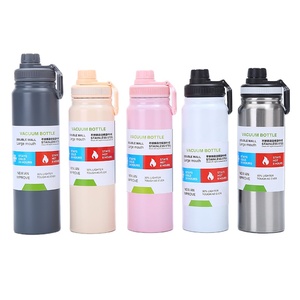800ml thép không gỉ trường du lịch thể thao cách nhiệt công suất lớn tập thể dục Thermos <span class=keywords><strong>Flask</strong></span> với xử lý chai nước cho RUNNERS - Product Image 1