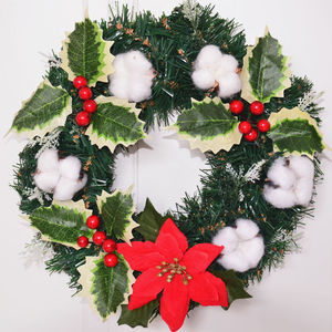 20/30/40cm fatti a mano di natale corona di natale di festa ghirlanda simulazione di natale <span class=keywords><strong>albero</strong></span> di natale decorazione di festa di nozze corona - Product Image 2