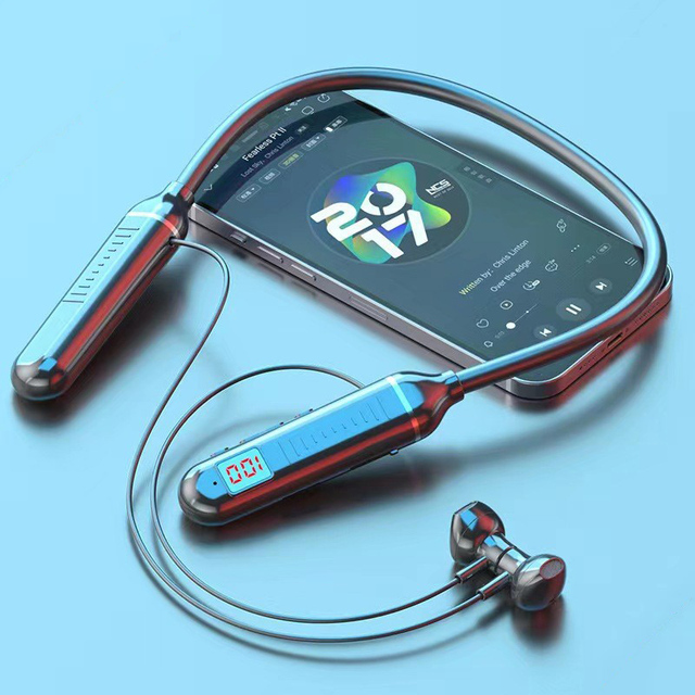 Support TF Card Waterproof Sports In-ear TWS Headphones Wireless Neckband Earphone