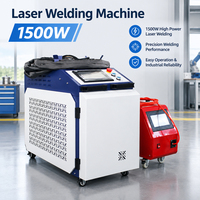 Machine de soudage laser à fibre portative 1500W 4 en 1 pour la fabrication de portes, fenêtres et garde-corps en acier