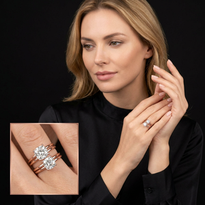 Bague de fiançailles solitaire en diamant taille coussin 1,00 carat, plaqué or rose 14k 18k, pour femme, cadeau de mariage - Product Image 1