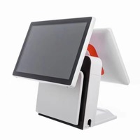 15.6 pouces POS tout-en-un machine écran tactile caisse enregistreuse commande intelligente supermarché ordinateur connexion imprimante