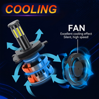 Bombillas LED para Faros Delanteros de Automóvil H4 de 8 Lados, Luz Alta y Baja, H1 H3 H7 H11 9005 9006 9007 880, Luz LED para Automóvil de 360 Grados