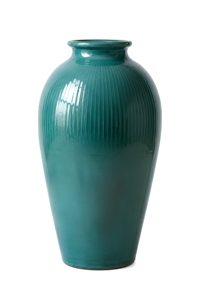 Vase de sol en céramique côtelée, vase de table en porcelaine, pot à gingembre de couleur unie pour la décoration du salon et de l'entrée - Product Image 5