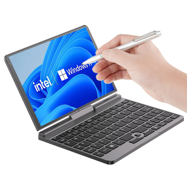 2 in 1 Laptop 8 Inch 360 Degree Rotary Touch Screen Laptop Intel Core N100 12G DDR5 1TB Pocket Notebook for Office