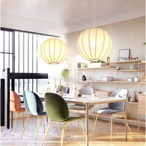 Haute qualité tissu <span class=keywords><strong>lustre</strong></span> lanterne boule nouveau Style chinois intérieur maison Simple créatif LED suspension - Product Image 2