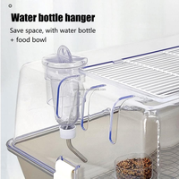 Cage transparente 20 "pour petits animaux Cage pour hamster Cage pour cochons d'Inde Cage pour petits animaux sur les côtés et ouvrable