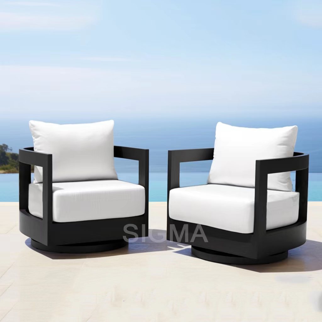 Outdoor Garden Furniture Luxury Garden Lounge Suite Sofa Set Outdoor Furniture Aluminum Single Sofa