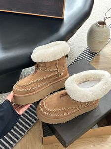 Botas de Invierno Clásicas para Mujer, Diseño Nuevo 2026, Alta Calidad, Casuales, para Interiores y Exteriores, de Satén y Gamuza, con Forro de Piel - Product Image 3