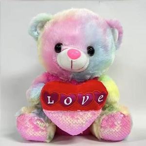 Orsacchiotto di <span class=keywords><strong>Peluche</strong></span> con Cuori, Giocattolo Morbido e Carino per San Valentino, Ideale per Bambini da Coccolare - Product Image 3