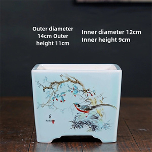 Livraison <span class=keywords><strong>gratuite</strong></span> du fabricant chinois Bonsai Pot carré en céramique rond <span class=keywords><strong>pour</strong></span> <span class=keywords><strong>application</strong></span> de sol de jardin - Product Image 4