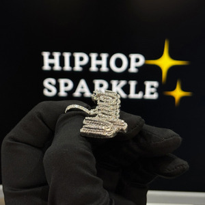 Custom <b>Name</b> Pendant 1.9 Inch Iced Out Moissanite Hip Hop Jewelry 925 Sterling Silver Luxury Bling <b>Chain</b> Pendant for Men Women - Product Image 4