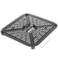 Friteuse à air double zone 6L+6L grande capacité, écran tactile numérique intelligent 360 °   Friteuse à air chaud sans huile à double panier avec circulation d'air chaud