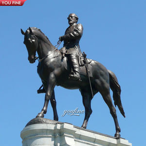 Sculpture de Statue de soldat et cheval en Bronze Antique grandeur nature de ferme en plein air - Product Image 5