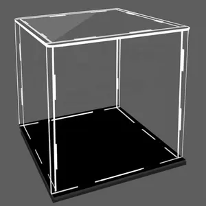 收藏品展示柜组装透明亚克力盒带盖替代玻璃展示柜活动人物家居储物