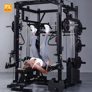 Hoge Kwaliteit Bodybuilding Kabel Crossover Multi Functionele Power Kooi Squat Rack Borst Oefening Training Smith Machine