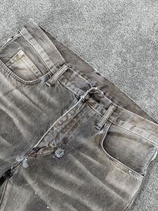 <span class=keywords><strong>Pantalones</strong></span> Vaqueros de Hombre con Efecto Desgastado Personalizado, Diseño Vintage con Gotas de Ácido, Algodón Denim - Product Image 2