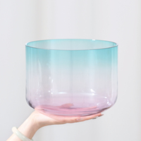 Bol chantant en cristal de quartz Jinfang 432Hz 440Hz haute pureté pour bain sonore alchimique, 5-12 pouces, pour yoga et méditation