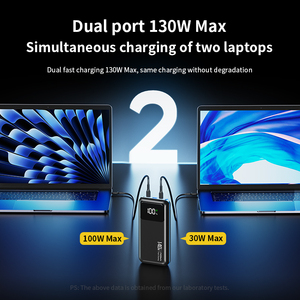 Sạc dự phòng máy tính xách tay OEM 140W hai chiều siêu dung lượng 25000mAh 27000mAh, sạc nhanh 130W 100W, sạc di động, pin dự phòng điện thoại, laptop - Product Image 2