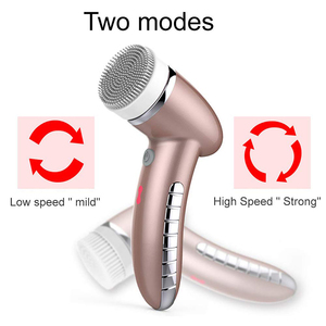 4 In 1 Sonic Vibration <span class=keywords><strong>Mini</strong></span> Face Cleaner pulizia profonda dei pori massaggio elettrico per il viso spazzola per la pulizia del viso impermeabile - Product Image 5