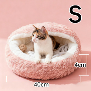 Cama para Gatos de Felpa, Cálida para Invierno, Caseta para Mascotas, Gatitos y Perros, Universal para las Cuatro Estaciones, Cerrada para Dormir - Product Image 6
