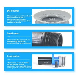 SLB 50mm <b>Large</b> Flow Thin Lip Composite Vacuum Suction <b>Cup</b> High Suction Integrated Design with Generator Moulded Made in China - Product Image 4